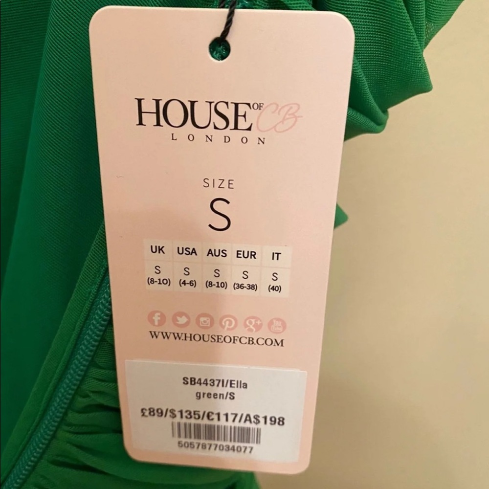 💕💕 SOLD!! HOUSE OF CB EMERALD GREEN ELLA DRESS!! - Picture 6 of 8